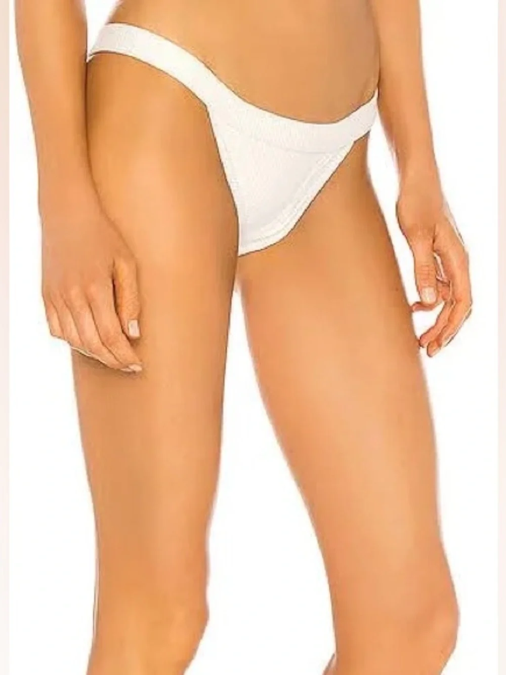 Frankie’s white ribbed bikini set